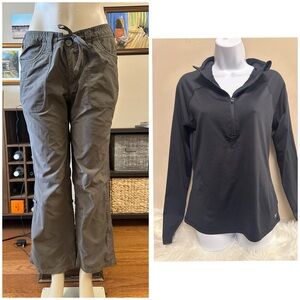 North face women hiking pants + free thermal forever 21 top
